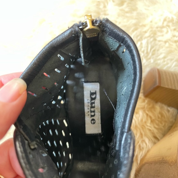 Dune London Whisper open toe sandals block heel perforated leather - Picture 8 of 8